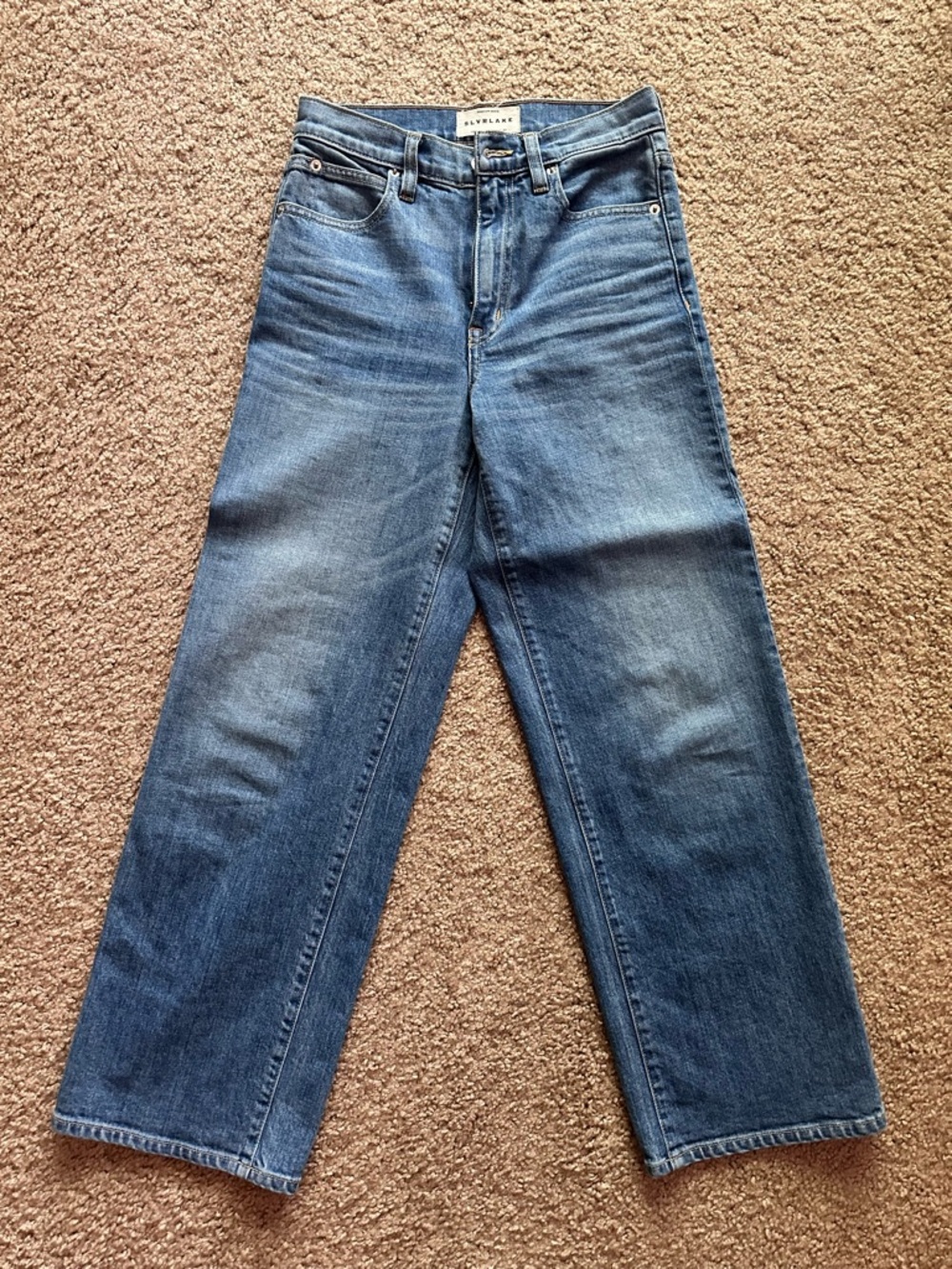 SLVRLAKE High-Rise Straight Cropped Jeans